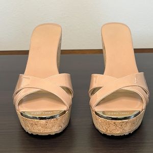 NEW Jimmy Choo Wedge Sandals 34.5, Jimmy Choo Donte 85